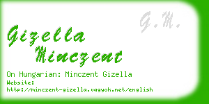 gizella minczent business card